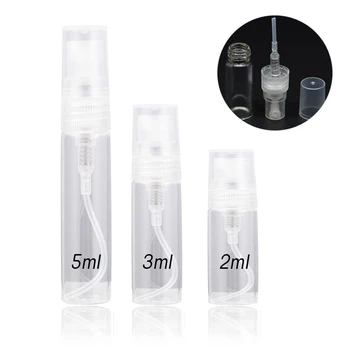 5tk/Sets Korduvtäidetavaid Pudelid on Läbipaistvad Plastikust Parfüümi Pihusti Mini Tühi Spray Pudel Kaasaskantav Reisi Tarvikud 2/3/5ml