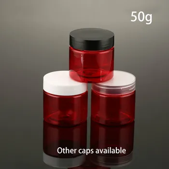 50g Punane Plastikust Korduvtäidetavaid Jar 2Oz Tühi Kosmeetika Konteiner 50ml Meik Emulsioon Kreem Candy Pill, Tee Travel Kasutada Pudelite Hoidmine