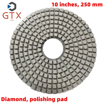 10 Tolli 250 mm teemant märg poleerimine pad, kivi korrusel, graniit, marmor betoonist millstone lihvimis vahendid, renoveeritud polishi