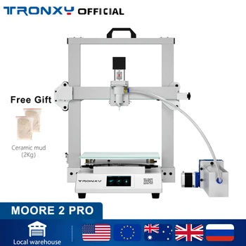 Tronxy Moore 2 Pro 3d Printerid Keraamiline&Savi 3d printer 3.5 Tolline Touch Sreen 255*255*260mm Toitmine süsteem elektrilised kuulitõukaja