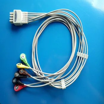 Kooskõlas 8pin BR-916P Nihon Kohden EKG masin jälgib 6 plii clip leadwires,IEC või AHA.