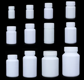 100TK 15ml/20 ml/30ml/60ml/100ml Plastic PE Valge Tühi Tihend Pudelid Tahke Pulber Meditsiin Pill Viaali Reaktiivi pakendid
