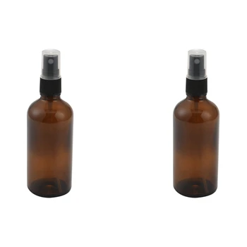 2X 100 ML Tumedast Klaasist Spray Pudel Musta ATOMISER Pihustid,Korduvtäidetavaid Konteiner eeterlik Õli / Aroomiteraapia Kasutada