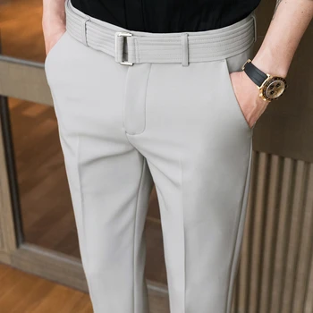 2023Men on Kevad-Suvine Kõrge Kvaliteediga Äri Office Ülikond Püksid/Meeste Slim Fit (Solid Color Vaba aja veetmise Obi Kleit Ülikond Püksid Homme