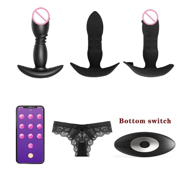 3 Stiilid APP Kontrollitud Anal Pistikud Vibraator Ülestõstetav Kantavad Naiste Mees Masturbator Simulatsiooni Peenise Dildo Sugu Mänguasjad 18
