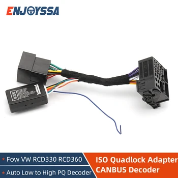 RCD330 Pluss RCD340G Plug and Play ISO Quadlock Adapter Kaabel CANBUS Dekooder Simulaator VW Auto MIB RAADIO