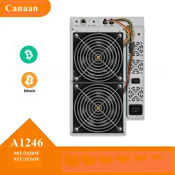 Blockchain Bitcoin ASIC Kaevandaja Canaan Avalonminer 1246 90. 93th BTC Masin 3420W 3534W PSU Lisada