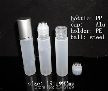 10ML Läbipaistev Plastik Rulli sisse Pudel klaaskuuli Metall Teras Rant,silmakreem Proovi Pudel,Kosmeetikatoodete Pakendid,50 Tk/Palju