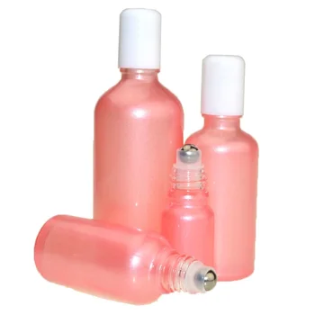 10ml 30ml 50ml 100ml eeterlikku Õli Pudel on Tühi Roosa Kosmeetiline Konteiner Parfüümi Korduvtäidetavaid Klaas Rulli Sisse Pudel 15 tk/palju