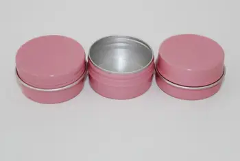 50tk/palju 30g Tühi alumiinium jar 30 grammi metall koor jar alumiinium tina kosmeetika konteiner roosa
