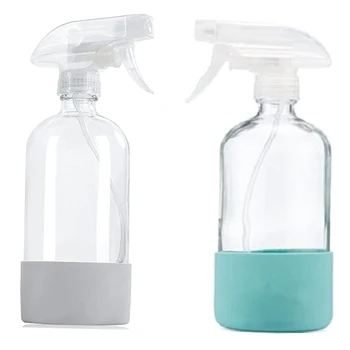 Selge Spray Pudelit Korduvtäidetavaid Tühi Pudel Koos Silikoon Ümbris Puhastus Lahendusi, Vee Pihusti
