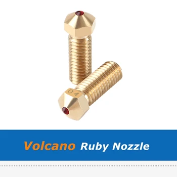 1tk V6 Vulkaan Ruby Messing Otsik 0.4 mm/1.75 mm Kooskõlas PETG ABS PEEK Nailon Kiust Jaoks E3D Vulkaan Hotend Kütte-Blokk