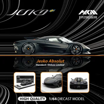 HKM 1:64 Jesko Absolut tumehall Diecast Diorama Super Auto Mudel Kogumise Kääbus Carros Mänguasjad