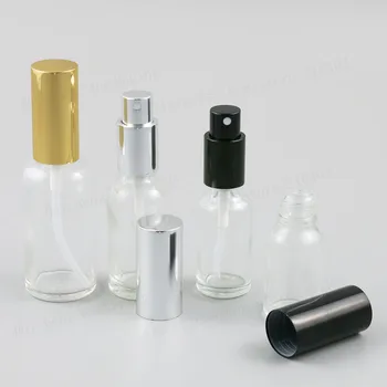 Läbipaistev Tühi klaaspudel Koos Alumiiniumist Udu Pihusti Reisi Klaas Parfum Pudel 50ML 100ML 30ML 20 ML 15ML 10ML 200PCS